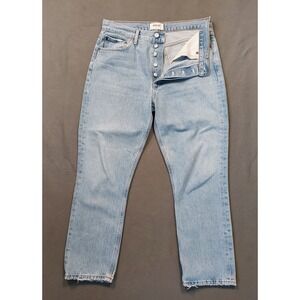 Agolde Jeans Women's 29 fits 30" Riley High Rise Straight Button Fly‎ Ankle Crop